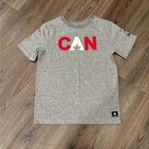 Canadiana Gray and Red Kids T-Shirt
